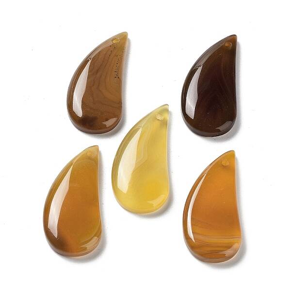 Dyed & Heated Natural Agate Pendants