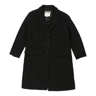 Moschino Jeans Trench Coat - Large Black Wool Blend | Size: large