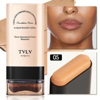 2 in 1 Concealer & Foundation Stick, 1 Box Waterproof Radiant Concealer & Foundation, Hydrating Flawless Coverage Makeup Tool...