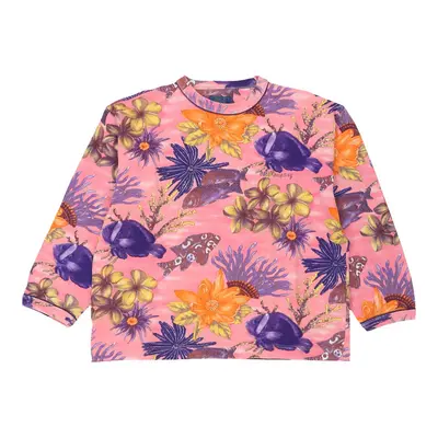 Les Copains Floral Sweatshirt - 2XL Pink Cotton | Size: xx-large
