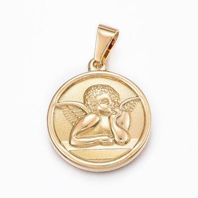 304 Stainless Steel Angel Pendants