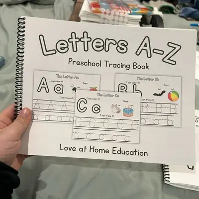 Alphabet preschool TRACING BOOK- Bilingual, Several Formats