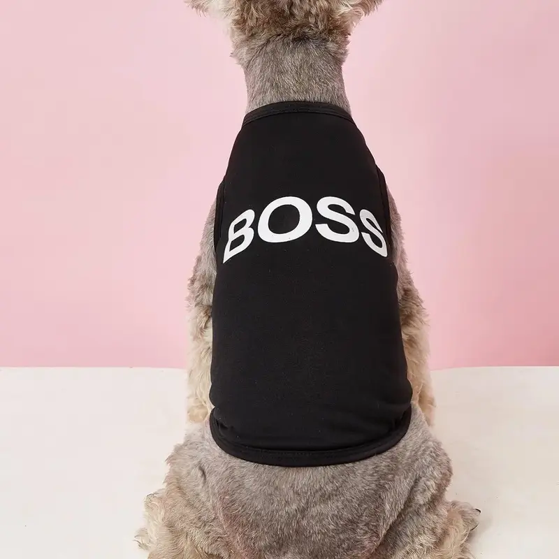 Letter Design Pet Sleeveless Shirt, Breathable Cooling T-shirt for Small Dogs & Cats, Summer Clothing Dogs Costume, Pet Appar...