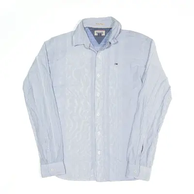 TOMMY HILFIGER Shirt Blue Pinstripe Long Sleeve Mens S