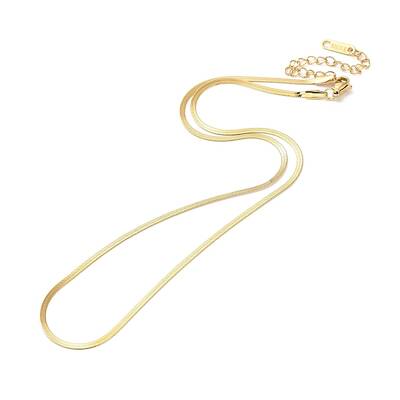 Ion Plating(IP) 304 Stainless Steel Herringbone Chain Necklace for Men Women