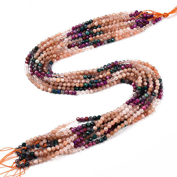 Natural & Synthetic Mixed Gemstone Beads Strands