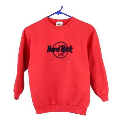 Age 10-12 Hard Rock Cafe Sweatshirt - XL Red Cotton