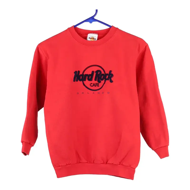 Age 10-12 Hard Rock Cafe Sweatshirt - XL Red Cotton