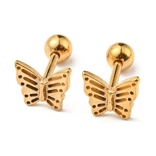 Ion Plating(IP) 304 Stainless Steel Stud Earrings