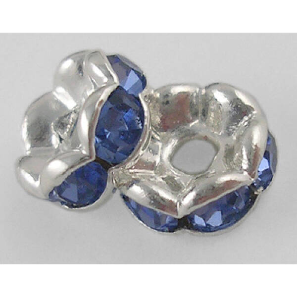 Brass Rhinestone Spacer Beads