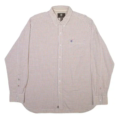 TIMBERLAND Mens Shirt White Check Long Sleeve XL