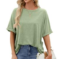 Womens Oversized T Shirts Loose Fit Crewneck Short Sleeve Summer Casual Blouse Tee Tops