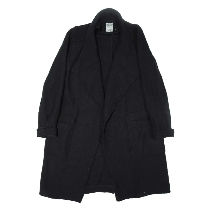 ZARA Trafaluc Overcoat Jacket Black Womens XS