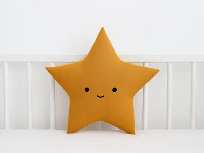 Mustard Star Pillow