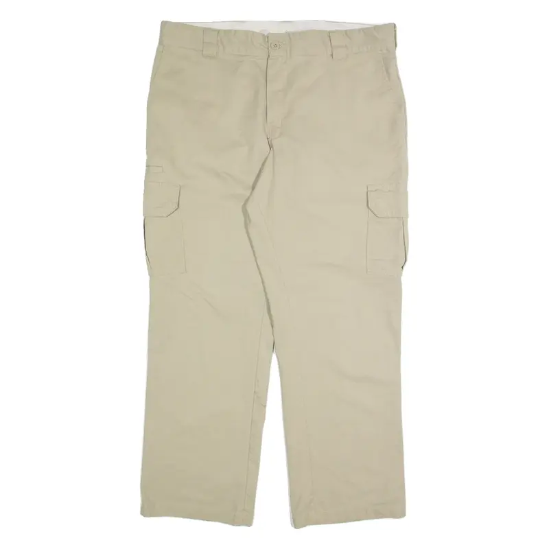 DICKIES Cargo Mens Trousers Beige Regular Straight W38 L30