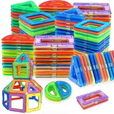 Random Color Big Size Building Blocks, Versatile STEM Construction Toy with Storage Bag, Colorful Learning Toys for Birthday ...