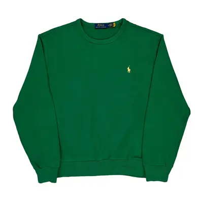 Polo By Ralph Lauren Sweatshirt - Medium Green Cotton Blend