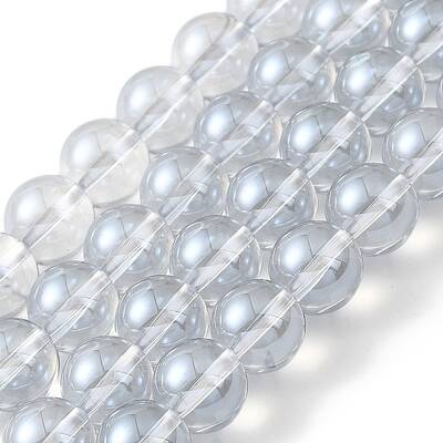 Transparent Electroplate Glass Beads Strands