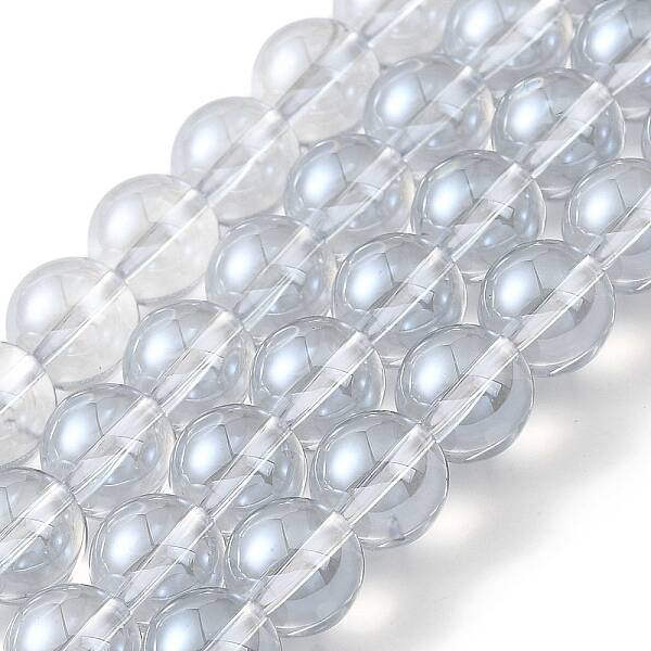 Transparent Electroplate Glass Beads Strands
