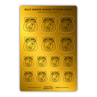 Silly Goose Sticker Sheet - One Sheet with 14 Mini Stickers