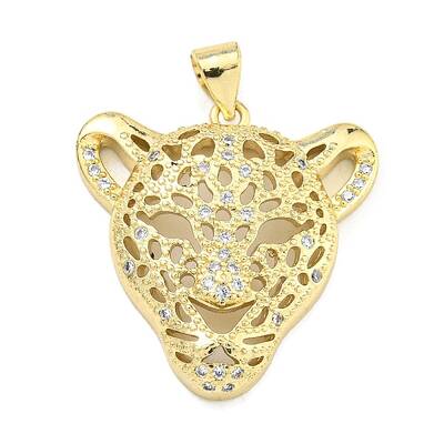 Brass Micro Pave Cubic Zirconia Pendants