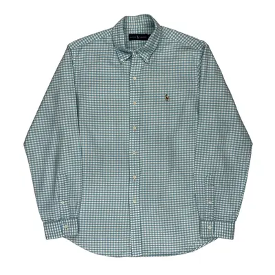 Ralph Lauren Checked Shirt - Large Blue Cotton | Size: large