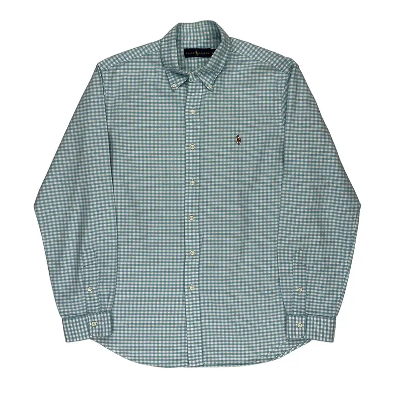 Ralph Lauren Checked Shirt - Large Blue Cotton | Size: large