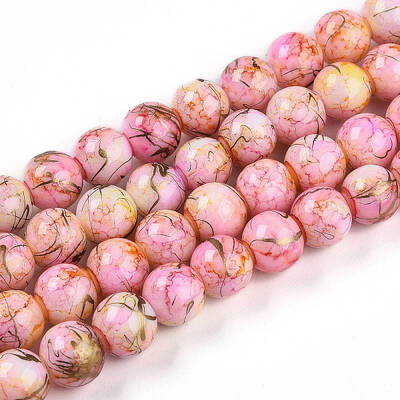 Baking Painted Glass Beads Strands