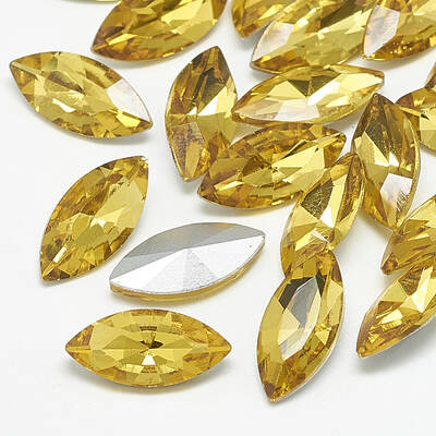 Pointed Back Glass Rhinestone Cabochons