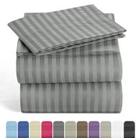 Lux Decor 4 Pc Striped Bed Sheets Set - Upto 16\
