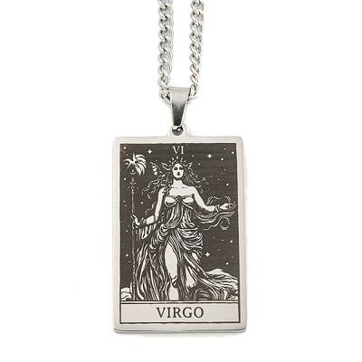 Non-Tarnish 304 Stainless Steel Tarot Pendant Necklaces