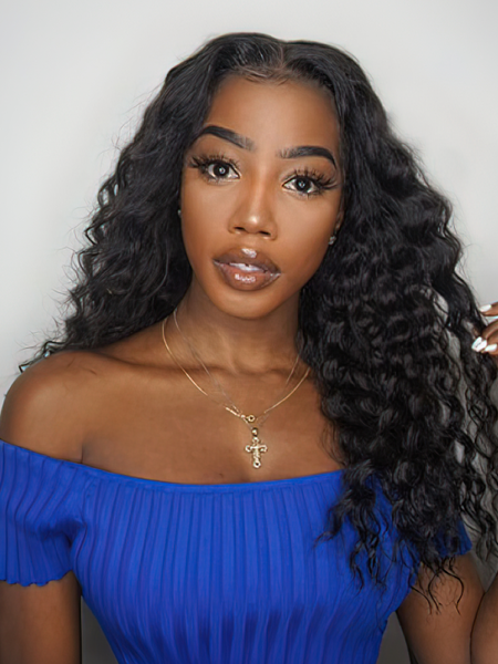 UNice Undetectable HD Lace Closure 5x5 with 3 Bundles Deep Wave Weave With Baby Hair