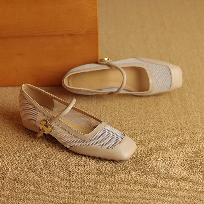 CHIKO Jenna Square Toe Block Heels Mary Jane Shoes