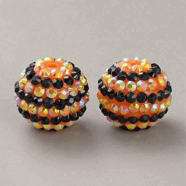 Halloween Theme Resin Rhinestone Beads