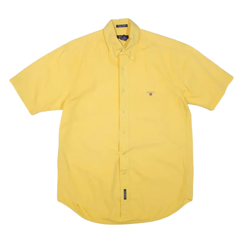 GANT Mens Plain Shirt Yellow M
