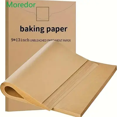 100 Pcs Parchment Paper Baking Sheets, 9x13 Inches Non-Stick Precut Baking Parchment, for Baking Grilling Air Fryer Steaming ...