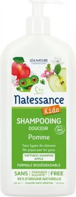 Natessance Kids Shampoo Body and Hair Apple Organic Sulphate Free 500ml