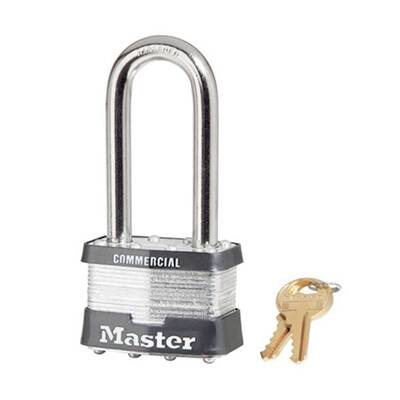 Master Lock Laminated Steel Padlock, Rekeyable, 5-Pin Tumbler, Keyed Different, Body Width: 1-3/4 (44Mm), Shackle Length: 2-...