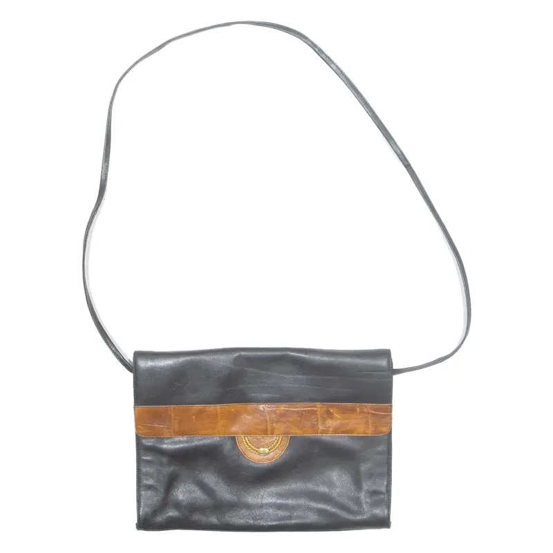 Womens Shoulder Bag Black Leather
