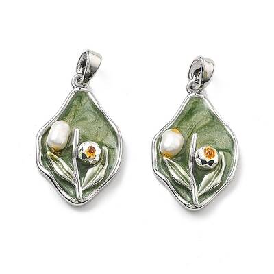 Brass Enamel Pendants