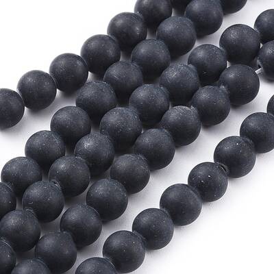 Natural Black Obsidian Beads Strands