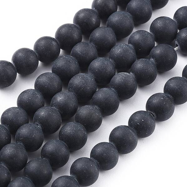 Natural Black Obsidian Beads Strands
