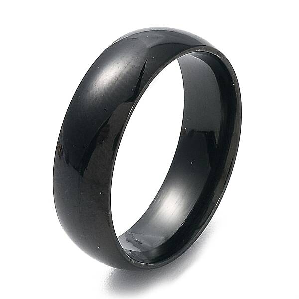 Ion Plating(IP) 304 Stainless Steel Flat Plain Band Rings