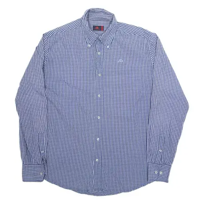 KAPPA Mens Shirt Blue Check Long Sleeve XL