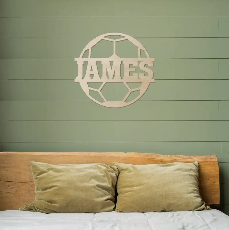 Soccer Name Wood Sign