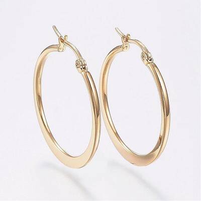 304 Stainless Steel Hoop Earrings