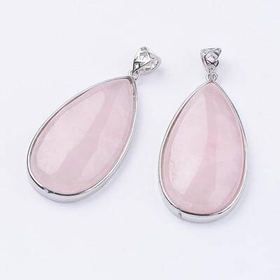 Natural Rose Quartz Big Pendants