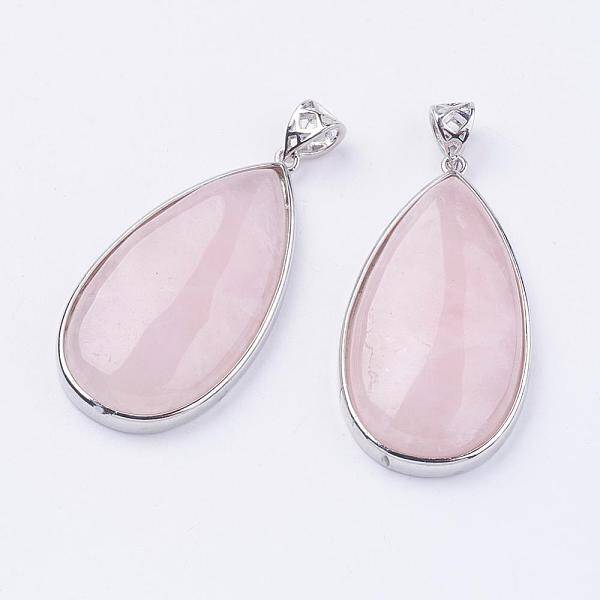 Natural Rose Quartz Big Pendants