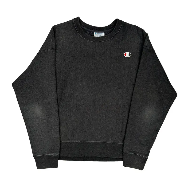 Reverse Weave Champion Sweatshirt - Large Grey Cotton Blend