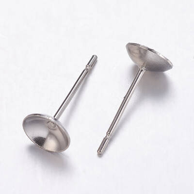 Tarnish Resistant 304 Stainless Steel Stud Earrings Findings